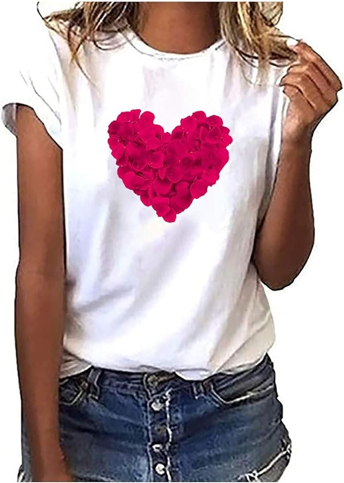 Camiseta Mujer  Manga Corta Corazón